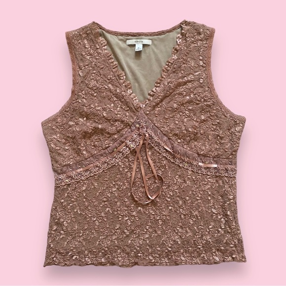 Merona Tops - SOLD!! Merona pink fairycore lace cami top